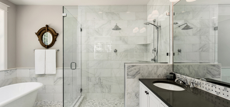 bathroom shower door installation in Imperial