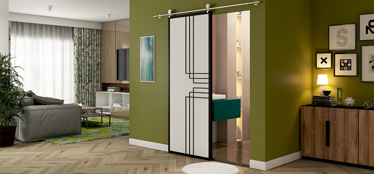 sliding bathroom door installation in Imperial